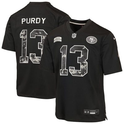 Brock Purdy San Francisco 49ers Youth 2026 Salute to Service Game Jersey  - Black
