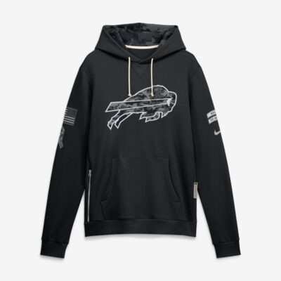 Buffalo Bills 2026 Salute to Service Sideline Dri-FIT Pullover Hoodie - Black