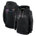 Buffalo Bills Women's 2025 NFL Crucial Catch Sideline Standard Issue Dri-FIT Hoodie - Black