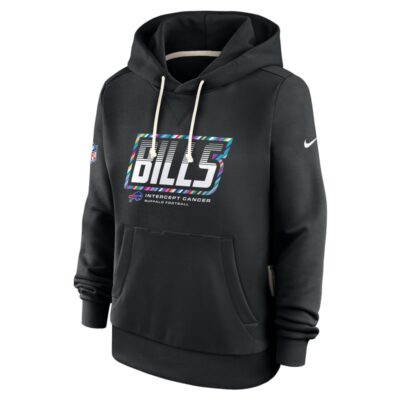 Buffalo Bills Women's 2026 NFL Crucial Catch Sideline Standard Issue Dri-FIT Pullover Hoodie - Black - Image 3