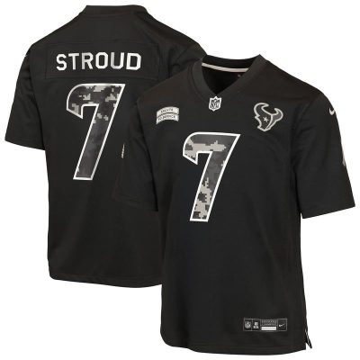 C.J. Stroud Houston Texans Youth 2026 Salute to Service Game Jersey  - Black