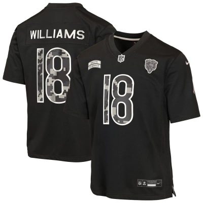 Caleb Williams Chicago Bears Youth 2026 Salute to Service Game Jersey  - Black