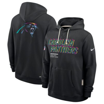 Carolina Panthers 2025 NFL Crucial Catch Sideline Standard Issue Dri-FIT Hoodie - Black - Image 3