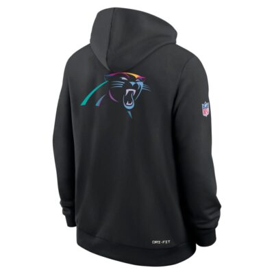 Carolina Panthers 2025 NFL Crucial Catch Sideline Standard Issue Dri-FIT Hoodie - Black - Image 5