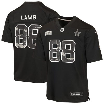 CeeDee Lamb Dallas Cowboys Youth 2026 Salute to Service Game Jersey  - Black