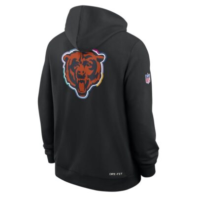 Chicago Bears 2025 NFL Crucial Catch Sideline Standard Issue Dri-FIT Hoodie - Black - Image 6