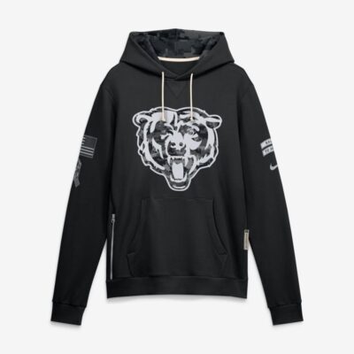 Chicago Bears 2026 Salute to Service Sideline Dri-FIT Pullover Hoodie - Black