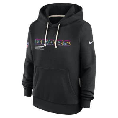 Chicago Bears Women's 2025 NFL Crucial Catch Sideline Standard Issue Dri-FIT Hoodie - Black - Image 5