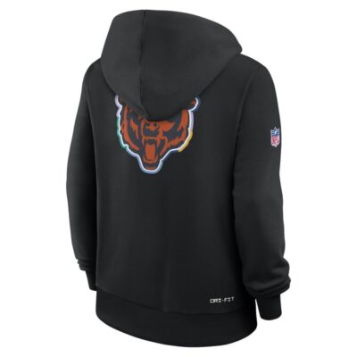 Chicago Bears Women's 2025 NFL Crucial Catch Sideline Standard Issue Dri-FIT Hoodie - Black - Image 6