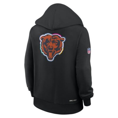 Chicago Bears Women's 2025 NFL Crucial Catch Sideline Standard Issue Dri-FIT Hoodie - Black - Image 7