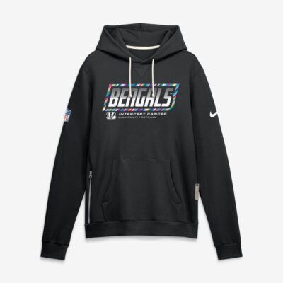 Cincinnati Bengals 2026 NFL Crucial Catch Sideline Standard Issue Dri-FIT Pullover Hoodie - Black