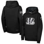 Cincinnati Bengals Youth 2026 Salute to Service Club Fleece Pullover Hoodie - Black