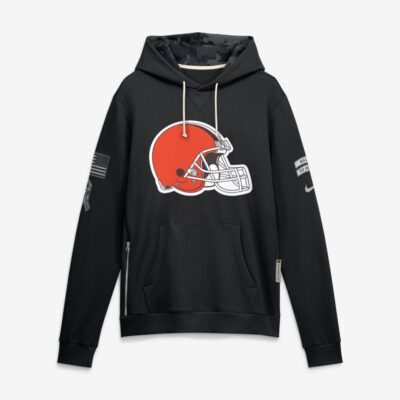 Cleveland Browns 2026 Salute to Service Sideline Dri-FIT Pullover Hoodie - Black
