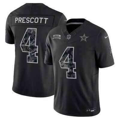 Dak Prescott Dallas Cowboys 2026 Salute to Service Stitched Limited Jersey - Black