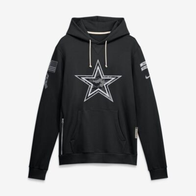 Dallas Cowboys 2026 Salute to Service Sideline Dri-FIT Pullover Hoodie - Black