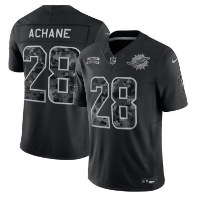 De'Von Achane Miami Dolphins 2026 Salute to Service Stitched Limited Jersey - Black