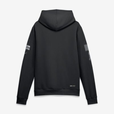 Alternative view of Detroit Lions 2026 Salute to Service Sideline Dri-FIT Pullover Hoodie - Black