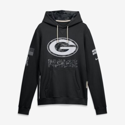Green Bay Packers 2026 Salute to Service Sideline Dri-FIT Pullover Hoodie - Black