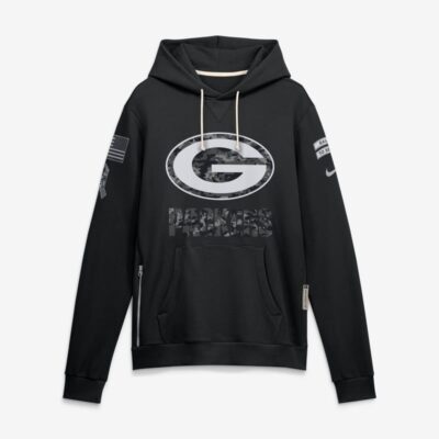 Green Bay Packers 2026 Salute to Service Sideline Dri-FIT Pullover Hoodie - Black