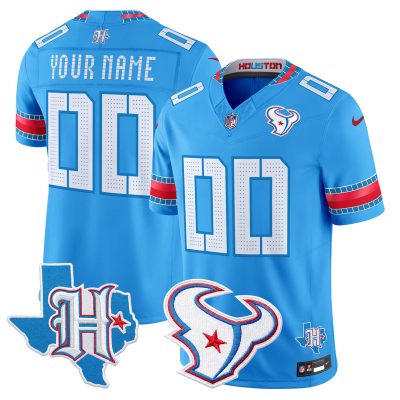Houston Texans 2026 "Rivalries" Vapor Limited Custom Jersey - Texas Patch - Blue