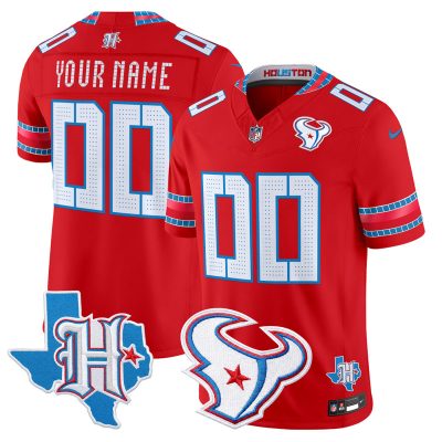 Houston Texans 2026 "Rivalries" Vapor Limited Custom Jersey - Texas Patch - Red