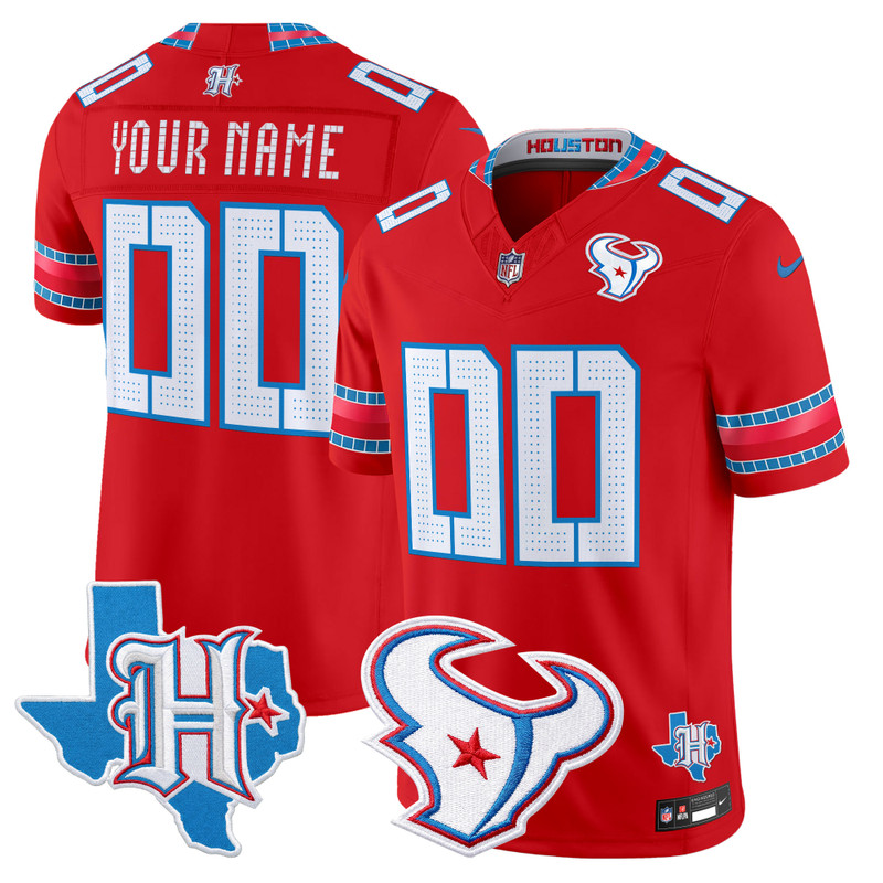 Houston Texans 2026 "Rivalries" Vapor Limited Custom Jersey - Texas Patch - Red