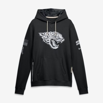 Jacksonville Jaguars 2026 Salute to Service Sideline Dri-FIT Pullover Hoodie - Black