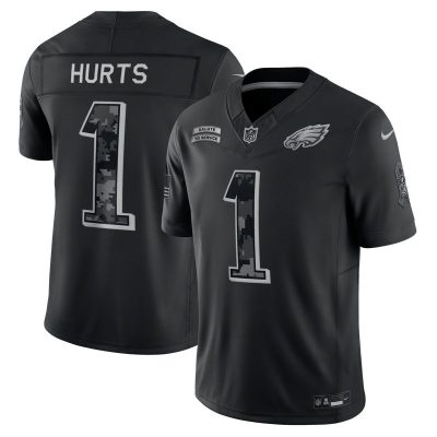Jalen Hurts Philadelphia Eagles 2026 Salute to Service Stitched Limited Jersey - Black