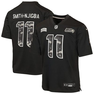 Jaxon Smith-Njigba Seattle Seahawks Youth 2026 Salute to Service Game Jersey  - Black