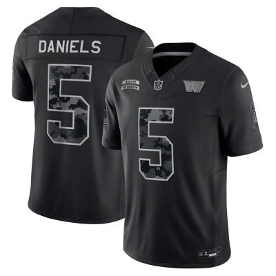 Jayden Daniels Washington Commanders 2026 Salute to Service Stitched Limited Jersey - Black