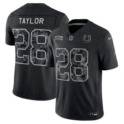 Jonathan Taylor Indianapolis Colts 2026 Salute to Service Stitched Limited Jersey - Black