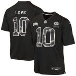 Jordan Love Green Bay Packers Youth 2026 Salute to Service Game Jersey - Black