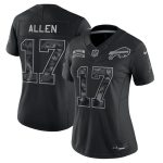 Josh Allen Buffalo Bills Women's 2026 Salute to Service Stitched Limited Jersey - Black