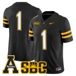 Men's App State Mountaineers 2026 Vapor Limited Jersey - Black / #1 Team
