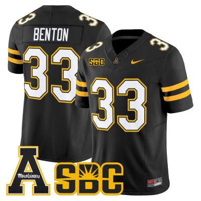 Men's App State Mountaineers 2026 Vapor Limited Jersey - Black / Aiden Benton