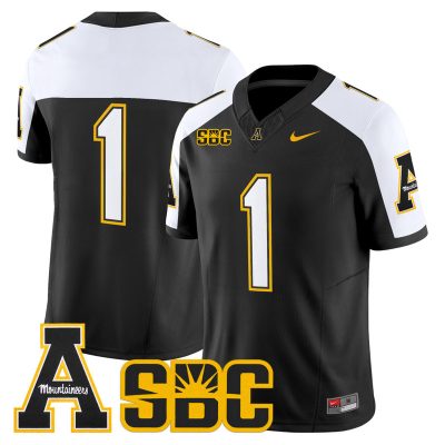 Men's App State Mountaineers 2026 Vapor Limited Jersey - Black Alternate / #1 Team