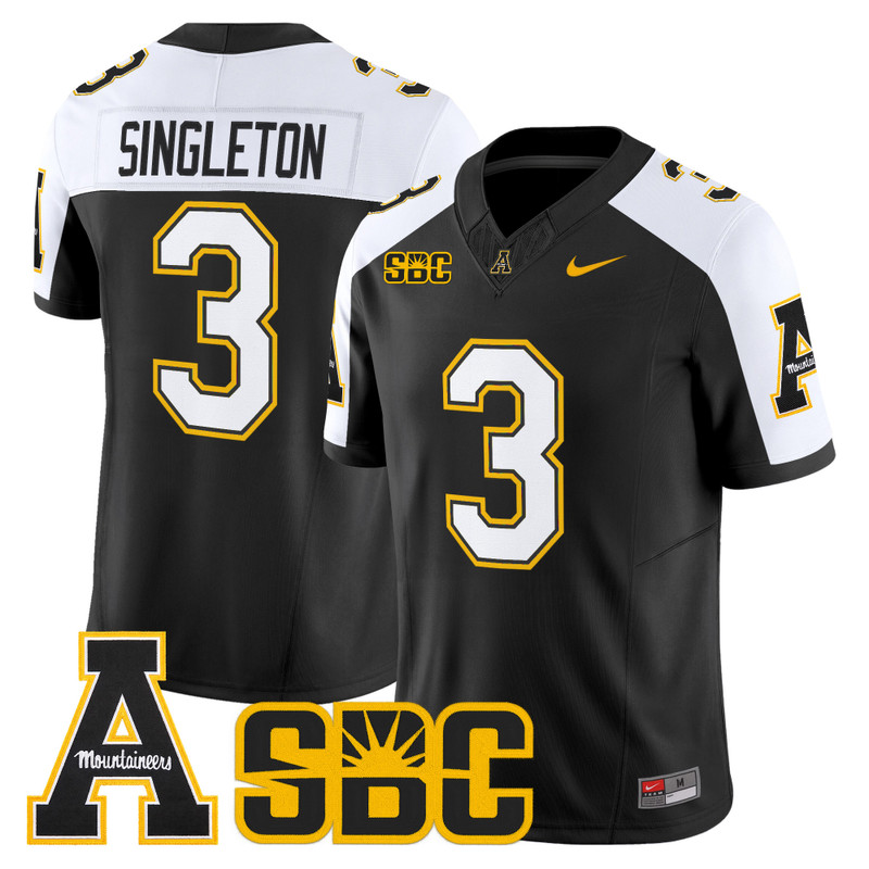 Men's App State Mountaineers 2026 Vapor Limited Jersey - Black Alternate / Malachi Singleton