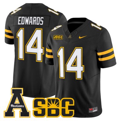 Men's App State Mountaineers 2026 Vapor Limited Jersey - Black / Armanti Edwards
