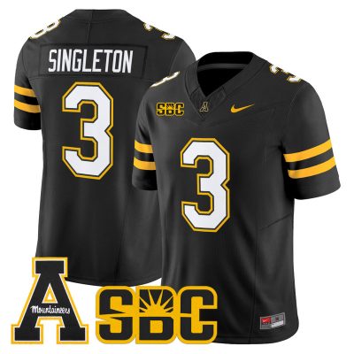 Men's App State Mountaineers 2026 Vapor Limited Jersey - Black / Malachi Singleton