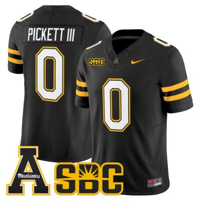 Men's App State Mountaineers 2026 Vapor Limited Jersey - Black / Sam Pickett III