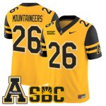 Men's App State Mountaineers 2026 Vapor Limited Jersey - Gold / #26 Mountaineers
