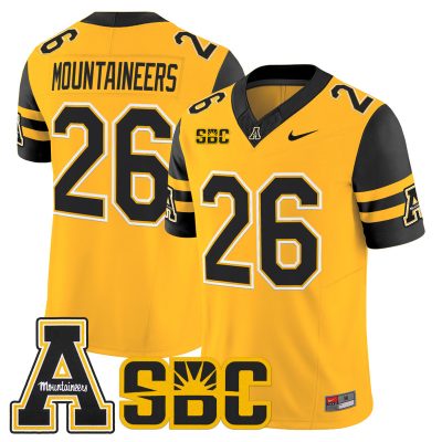 Men's App State Mountaineers 2026 Vapor Limited Jersey - Gold / #26 Mountaineers