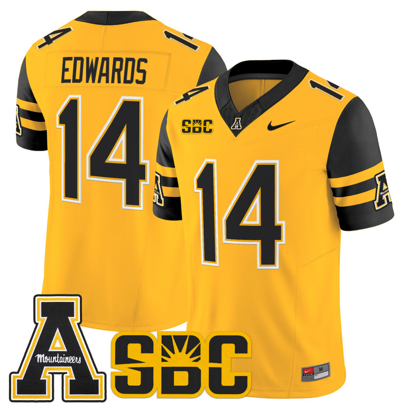Men's App State Mountaineers 2026 Vapor Limited Jersey - Gold / Armanti Edwards