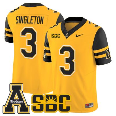 Men's App State Mountaineers 2026 Vapor Limited Jersey - Gold / Malachi Singleton
