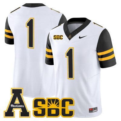 Men's App State Mountaineers 2026 Vapor Limited Jersey - White / #1 Team