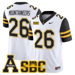 Men's App State Mountaineers 2026 Vapor Limited Jersey - White / #26 Mountaineers