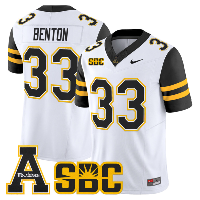 Men's App State Mountaineers 2026 Vapor Limited Jersey - White / Aiden Benton