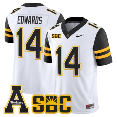 Men's App State Mountaineers 2026 Vapor Limited Jersey - White / Armanti Edwards