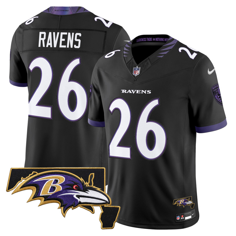Men's Baltimore Ravens 2026 Vapor Limited Jersey V2 - Black / Ravens