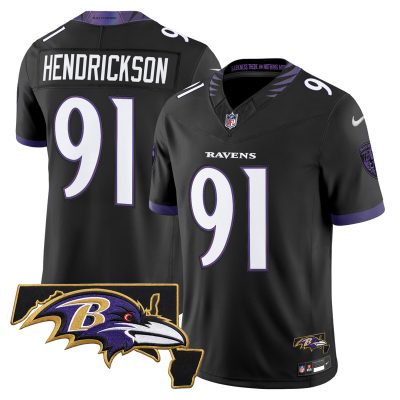 Men's Baltimore Ravens 2026 Vapor Limited Jersey V2 - Black / Trey Hendrickson